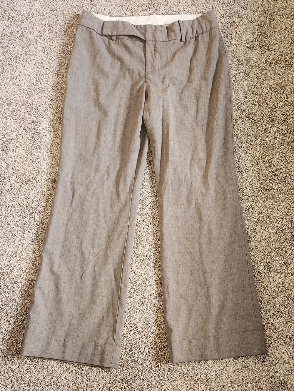 Banana Republic Mocha Brown Wool Pant Martin Fit Wide-Leg Dress Pants EUC
